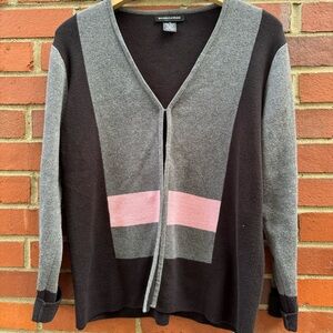 Goodclothes cotton gray pink black cardigan sweater- M